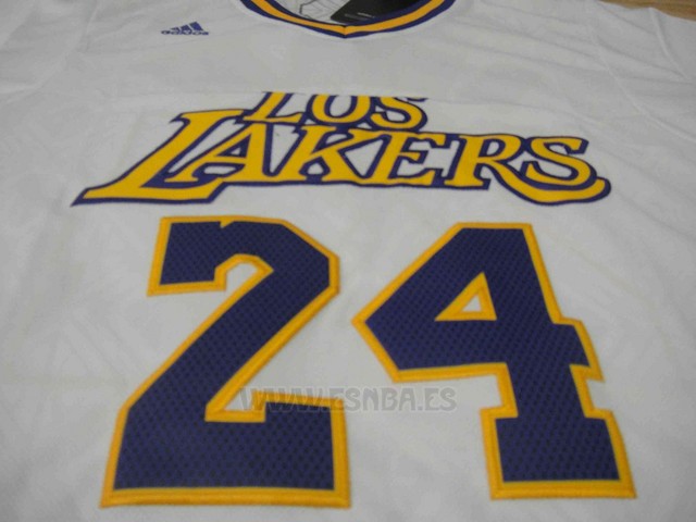 Camiseta Noches Enebea Los Angeles Lakers Kobe Bryant #24 Blanco